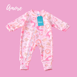 Macacão de Bebê Amore Vira Pé Amiguinhas da Selva Com Zíper e Protetor 100% Algodão em Oferta na Shopee