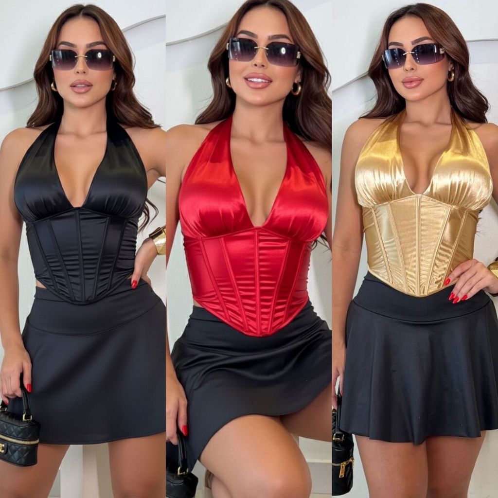 Cropped Brilho Dourado: Onde Comprar | BuscaProdutos