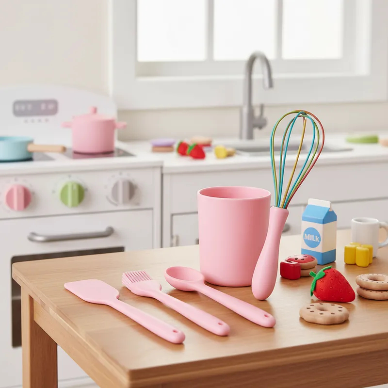 Utensílios de Cozinha Silicone 5 peças Talheres Marmita Super Kit Resistente Cozinha Moderno
