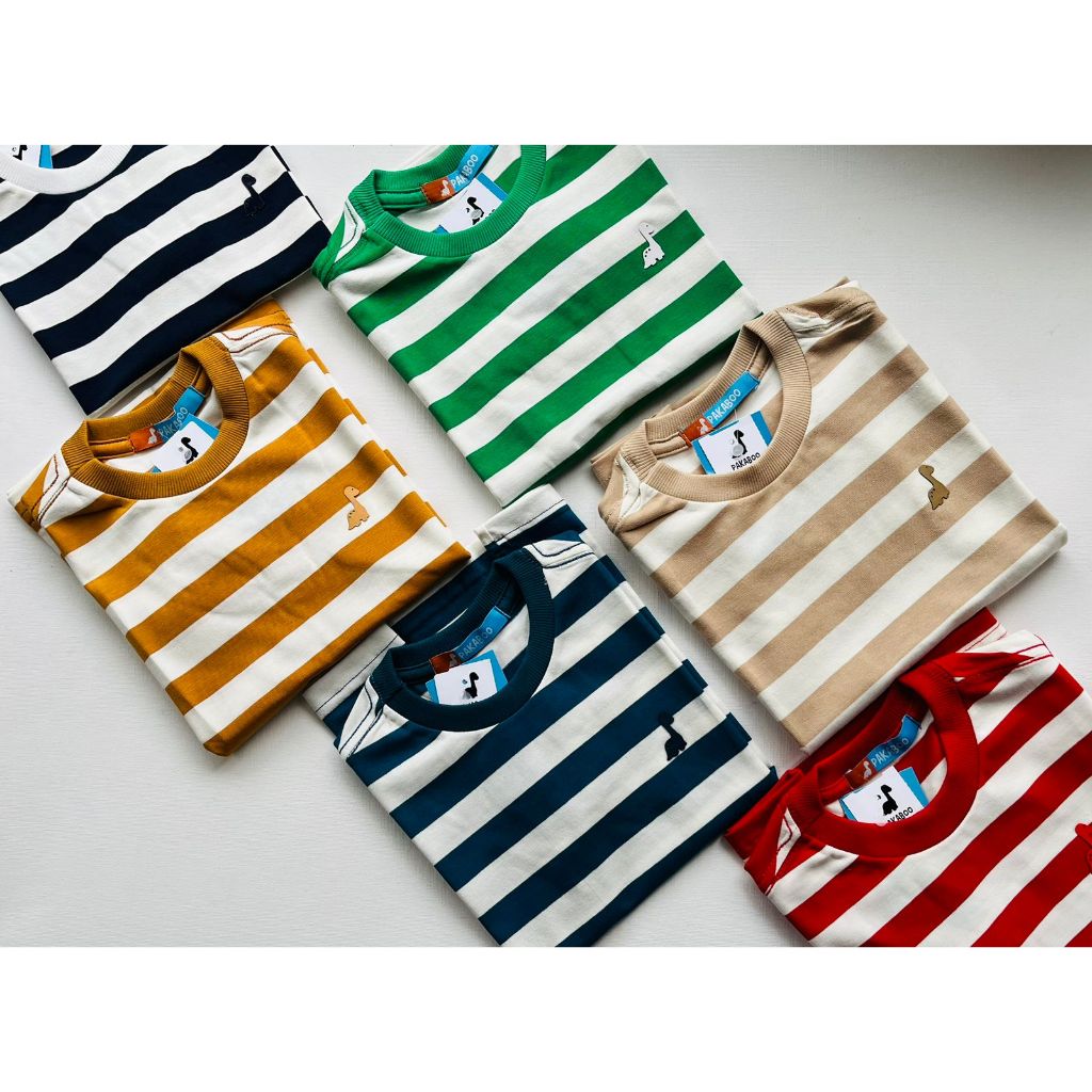 Camiseta Listrada Infantil Juvenil Tam 1 ao 14 - coloridas em Oferta na Shopee