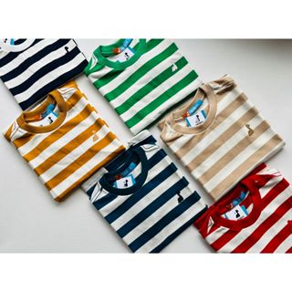 Camiseta Listrada Infantil Juvenil Tam 1 ao 14 - coloridas em Oferta na Shopee