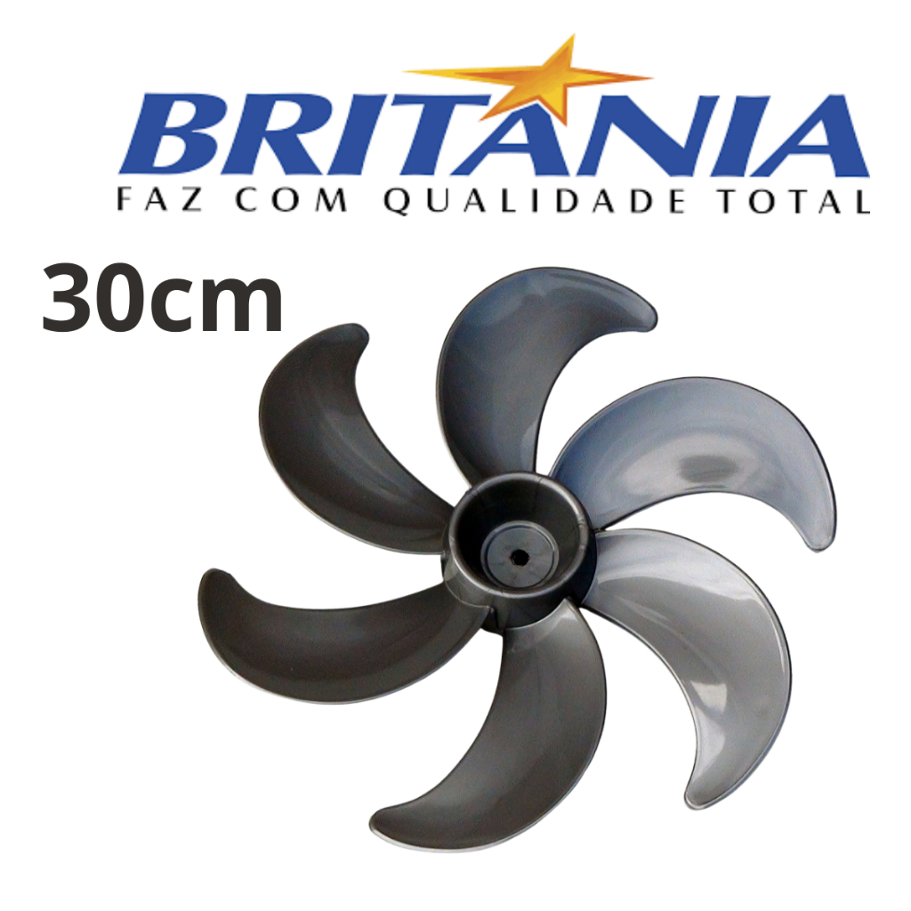 Hélice Britânia 30cm 6 Pas Funda para Ventilador Original