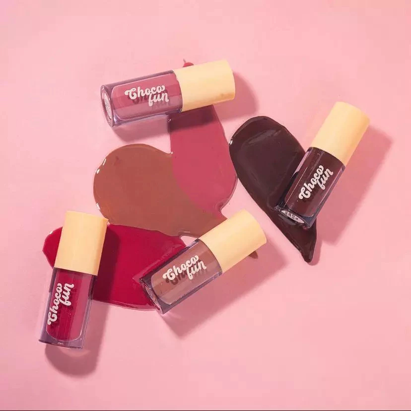 Linha de Maquiagem Choco Fun Contorno Blush Gloss Tint Cream Ganache Flan Fondue Au Lait - Fenzza