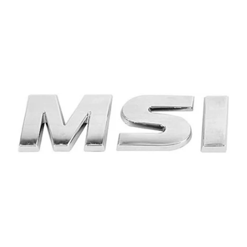 Emblema Traseira MSI Fox 2008 a 2022 Gol Voyage 2008 a 2023 Polo 2008 a 2016 Cromado