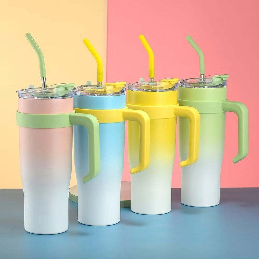 copo da virginia térmico com alça 1200ml com isolamento térmico de aço inox de grande capacidade(com adesivo) em Oferta na Shopee