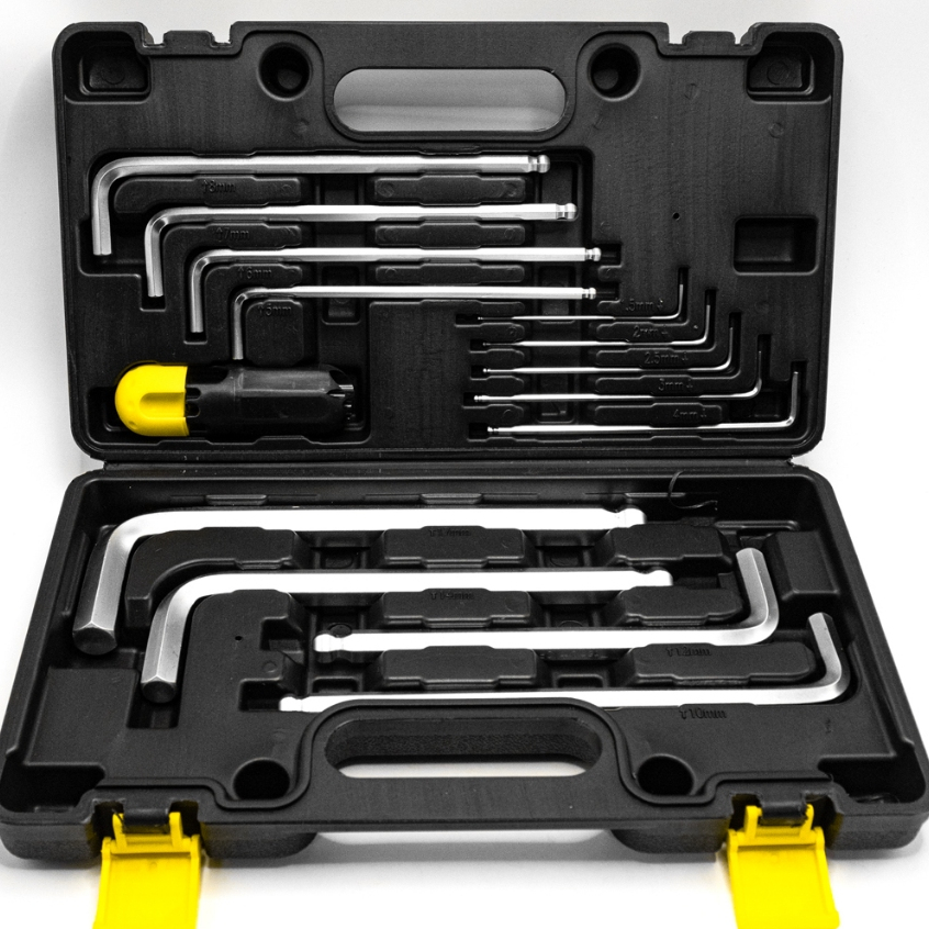 Jogo de Chaves Allen Abauladas Extra Longas CRV 13 Peças – Titanium Platina em Oferta na Shopee