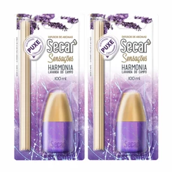 Kit 2 Difusores de Aromas Secar Sensações Lavanda do Campo 100ml