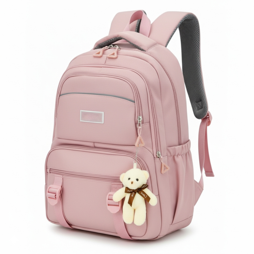 Mochila Bolsa Feminina Esolar Reforçada Leve Para o Dia A Dia Fofa Faculdade Risistênte Impermeável De Costas