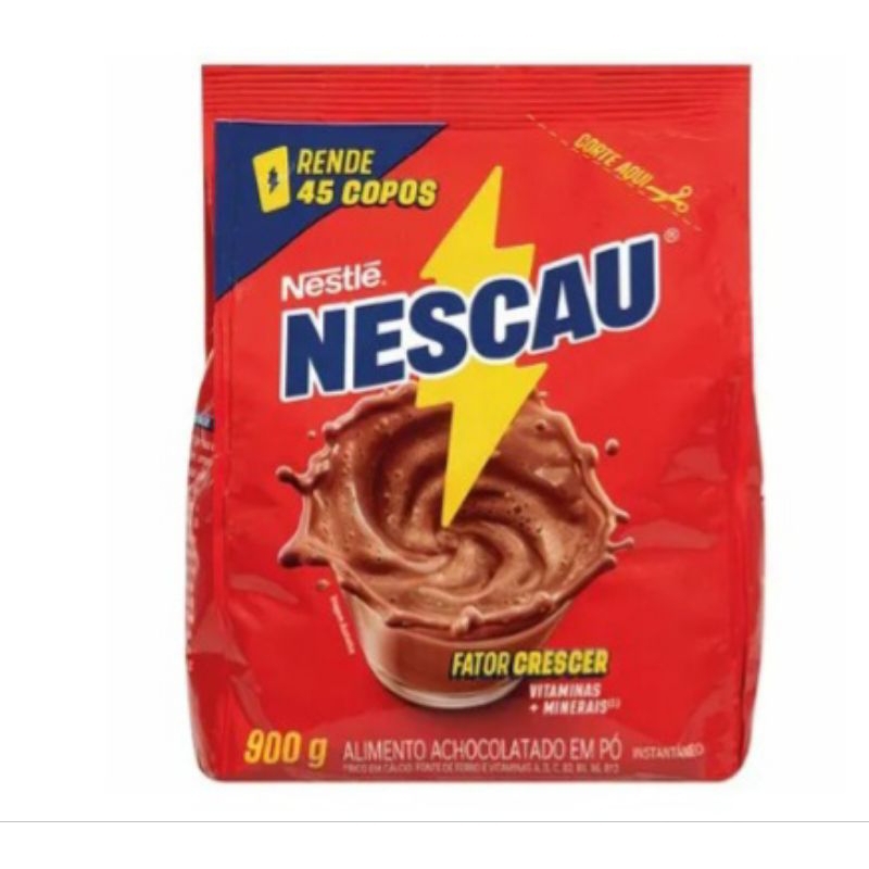 Refil econômico de achocolatado Nescau 900 g da Nestlé