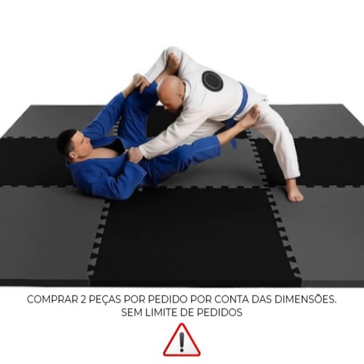 Tatame Bicolor 1M X1M 30mm Academia Esporte Artes Marciais Anti Impacto Jiu Box Revestimento