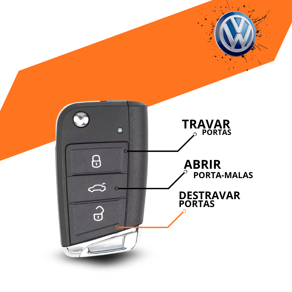 Carcaça Chave Canivete Novo Golf Mk7 2014 2015 2016 2017