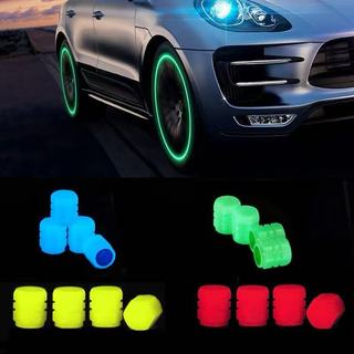 Kit 4 Peças Tampas Válvulas Pneu da Roda Estilo Fluorescente Carro De Automóveis Capa Ace…