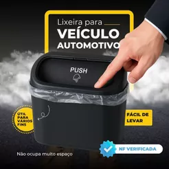 Lixeira Coberta Para Carro Caixa Armazenamento Suspenso Porta Banco Assento Traseira Acessórios