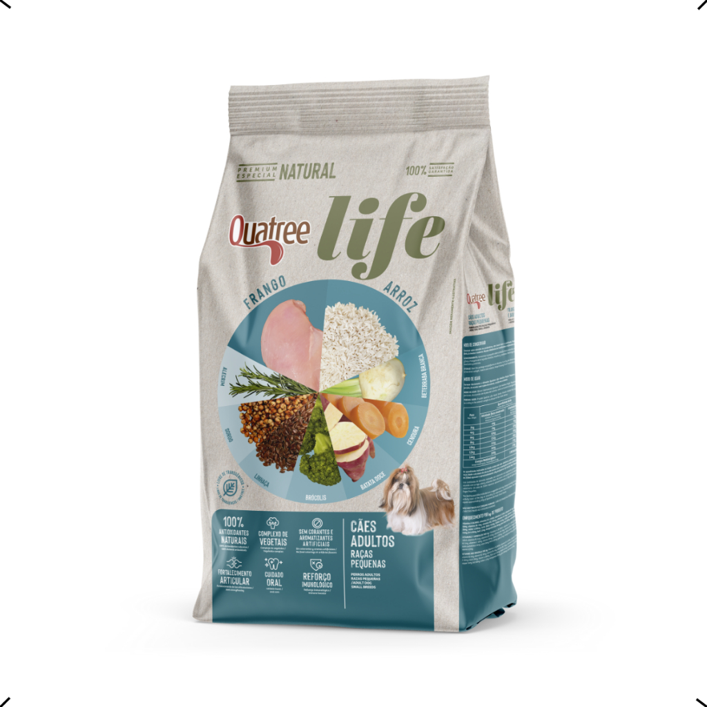RAÇÃO QUATREE LIFE ADULTO RAÇA PEQUENA 15KG em Oferta na Shopee