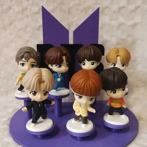 Prateleira BTS TINY TAN para Bonecos Estante Expositor Army Fãs Suporte MCdonalds Kpop 3D nicho stand