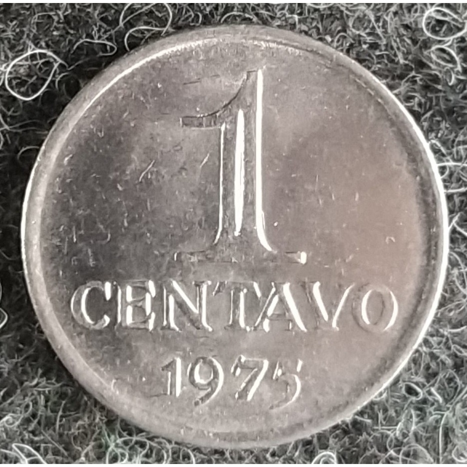 JR-243 Moeda 1 Centavo 1975 (Disco Fino) Período Cruzeiro 1942-1986