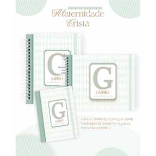 Kit Maternidade do Bebê Cristão - Caderneta de Saúde + Livro do Bebê - Vários Temas menino capa dura em Oferta na Shopee