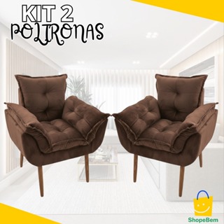 Kit 2 Poltronas Opala - Elegância e Conforto para Sua Casa em Oferta na Shopee