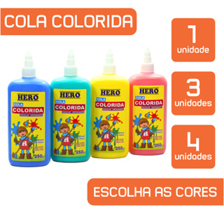 Cola Colorida 250g - Marca HERO em Oferta na Shopee
