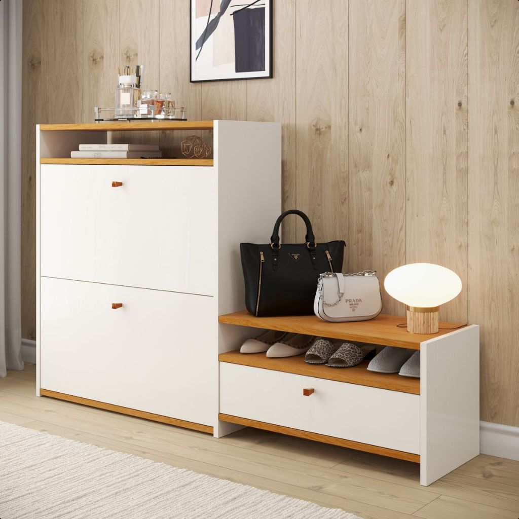 Sapateira Organizadora Cômoda Armário Quarto Banco Assento  Prateleira Organizador Outlet 2 Portas em Oferta na Shopee