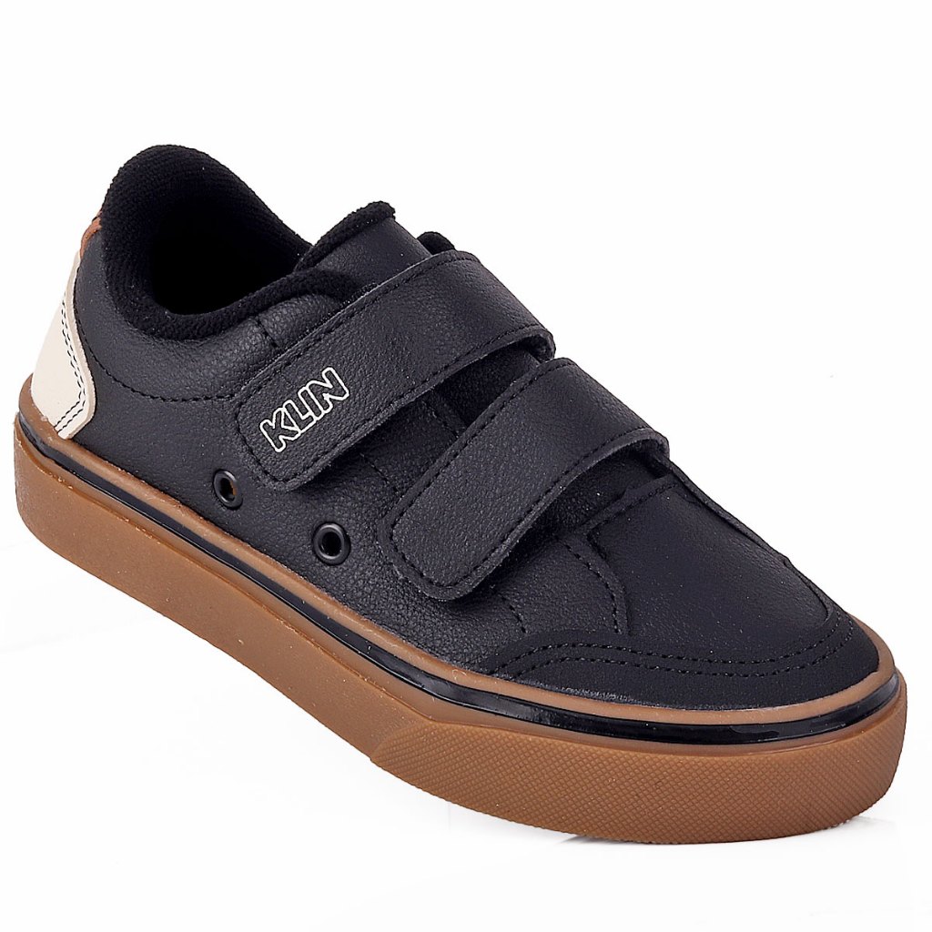 Tenis Infantil Masculino Casual Escolar Klin FreeStyle  Confortável Leve e Calce Fácil  - Preto em Oferta na Shopee