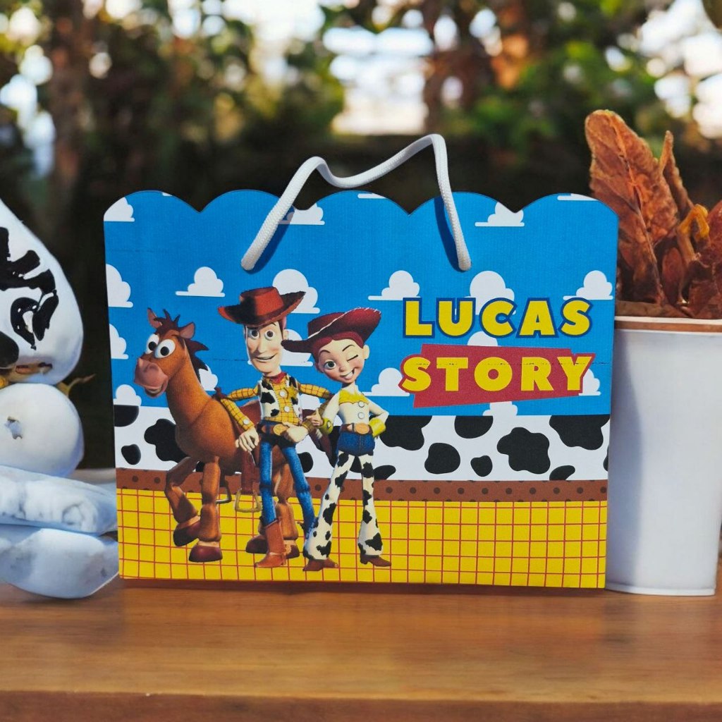 40 SACOLINHA PERSONALIZADAS TOY STORY - PEGUE E MONTE - Sacolinha | Lembrancinha | Mimos | Aniversário TOY STORY