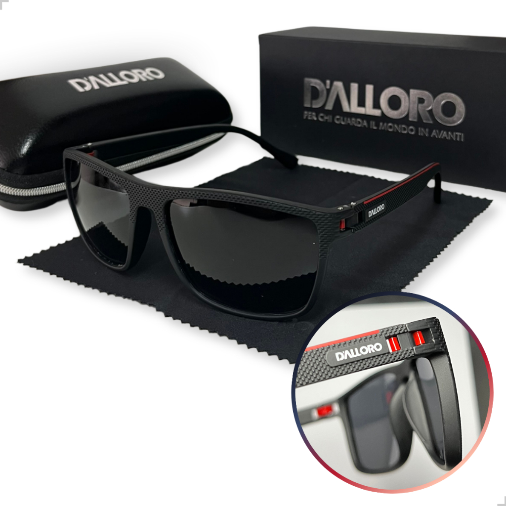 Óculos de Sol Masculino Feminino Polarizado UV400 D'Alloro Original Clássico Premium Corrida Pesca Old Money Atemporal