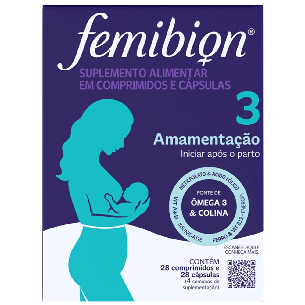 Multivitamínico Femibion 3 para Amamentação 28 Comprimidos e 28 Cápsulas
