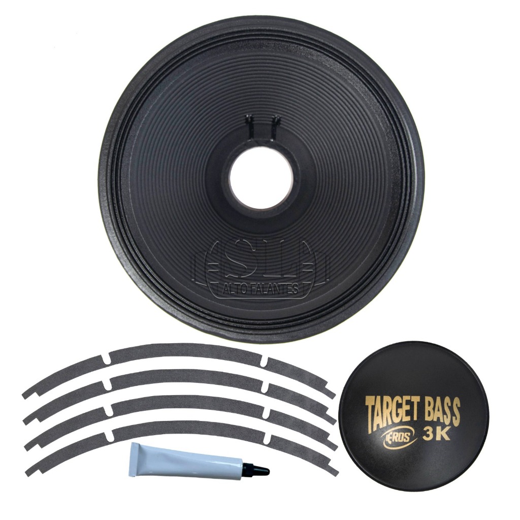 Kit Reparo Sl Compatível Com Eros Target 3k 18 Pol 4 ohms