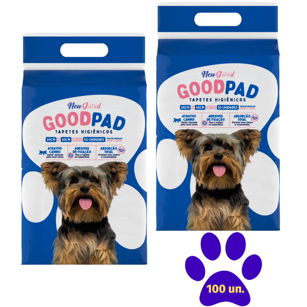 KIT Tapete Higiênico Good Pad Para Cachorro 60x60 cm Kit 100 unidades Cães Gatos Higienico em Oferta na Shopee