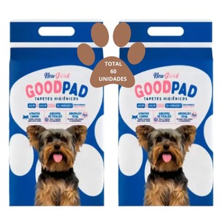 Kit 60 unidades 2 Pacotes Tapete Higiênico 60x60 Good Pad Cães Com 30 Cada Pacote cm Com …