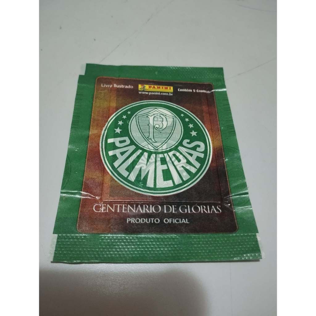 EDITORA PANINI PACOTINHO ENVELOPE PALMEIRAS CENTENÁRIO DE GÓRIAS 2016 - COM 5 FIGURINHAS