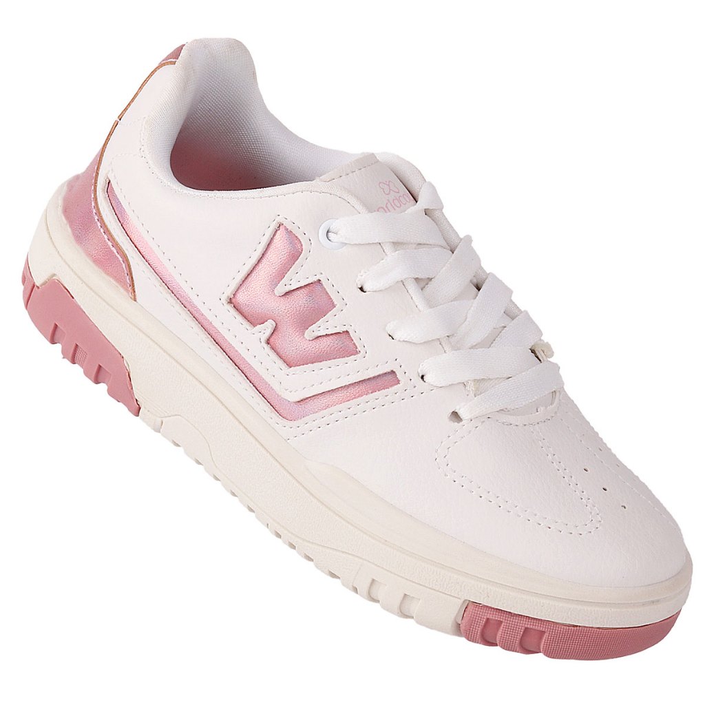 Tênis Infantil Feminino Casual Worldcolors Confortável Leve Fly - Branco em Oferta na Shopee