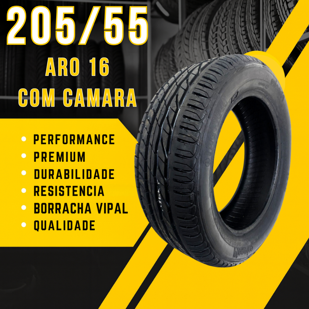 Pneu Carro Aro 16 205/55R16 90 T Sport Focus Bmw Eagle Honda Civic Fiat Idea Volkswagen Golf Ford