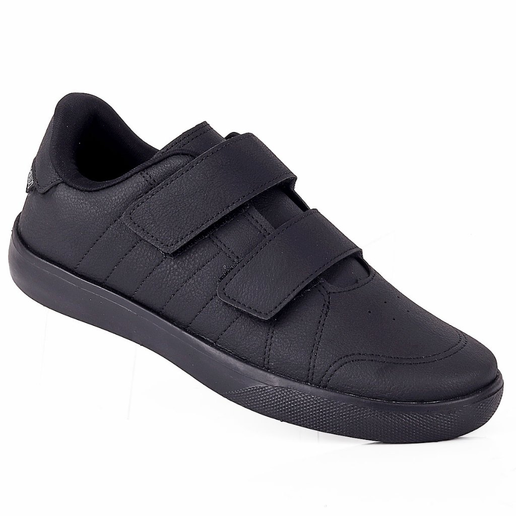 Tenis Infantil Casual Klin Unissex Escolar Com Velcro Super Confortável e Leve - Preto