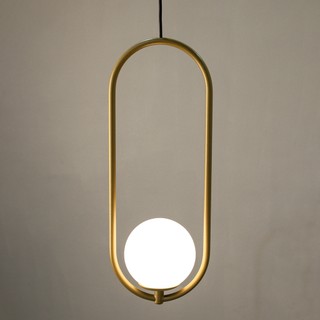 Luminária Pendente Teto Arco Globo Vidro Sala Cama