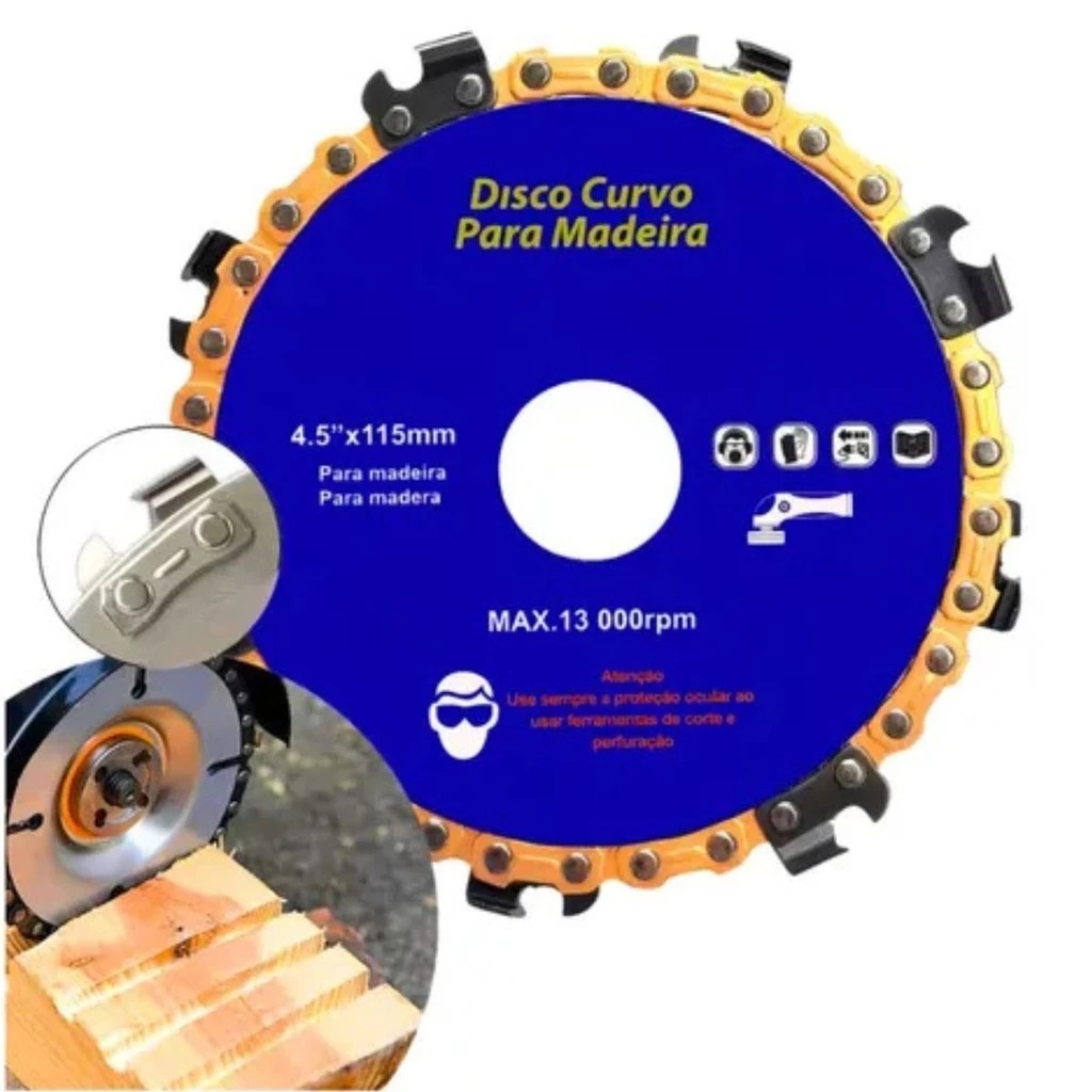 Disco Esmerilhadeira 4.1/2” Cortar Madeira Corrente Motossera - PROFIELD
