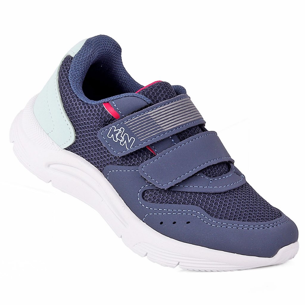 Tênis Infantil Klin Menina Casual Escolar Confortável Leve New Sport - Chumbo em Oferta na Shopee