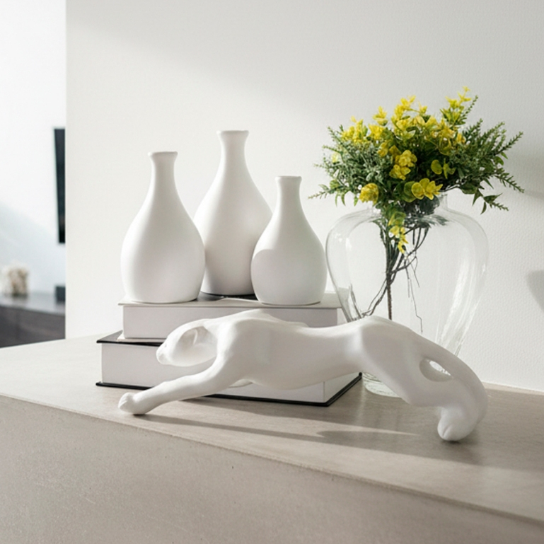 4 Peças conjunto vaso decorativo cerâmica colorido enfeite para decorar casa sala rack sala aparador