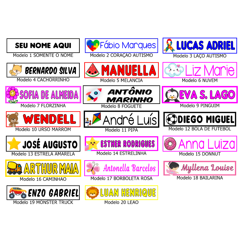 Kit com 100 Etiquetas Termocolantes 5X1cm para Peças de Roupas, Termo Colantes para Uniforme Escolar em Oferta na Shopee