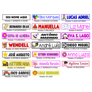 Kit com 100 Etiquetas Termocolantes 5X1cm para Peças de Roupas, Termo Colantes para Uniforme Escolar em Oferta na Shopee