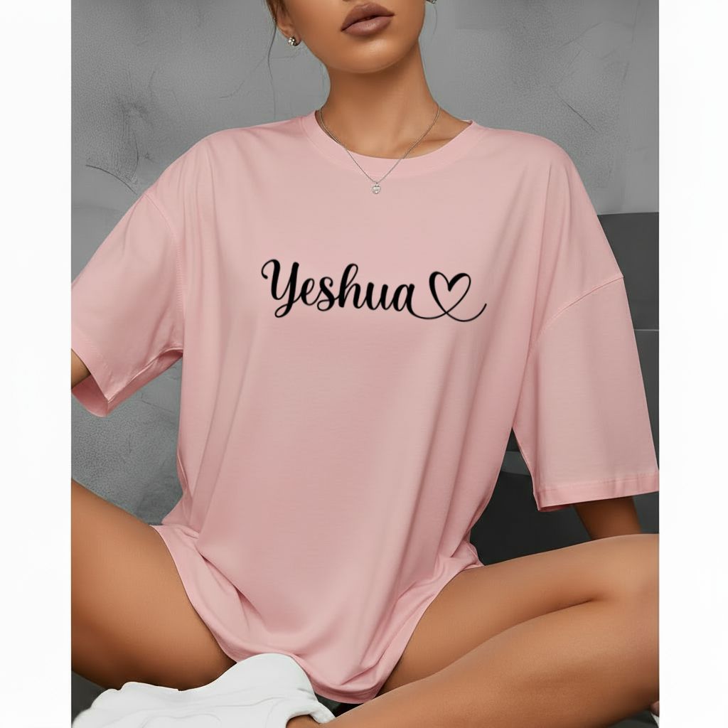 Camiseta Camisa BLUSA Feminina YESHUA Algodão Treino Academia Oversized basica MUSCULAÇAO CAMINHADA