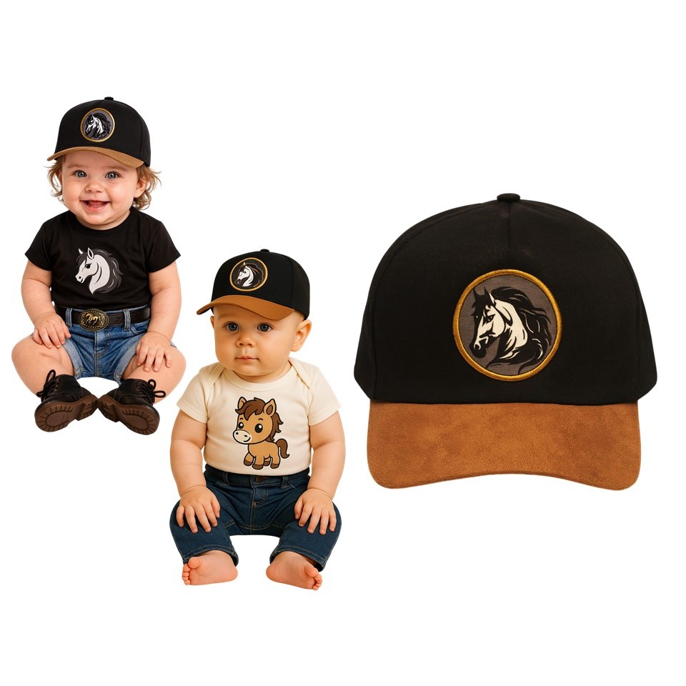 Boné Country Bebê Infantil Menino MENINA Cowboy Rodeio Sertanejo Festa Junina UNISSEX em Oferta na Shopee