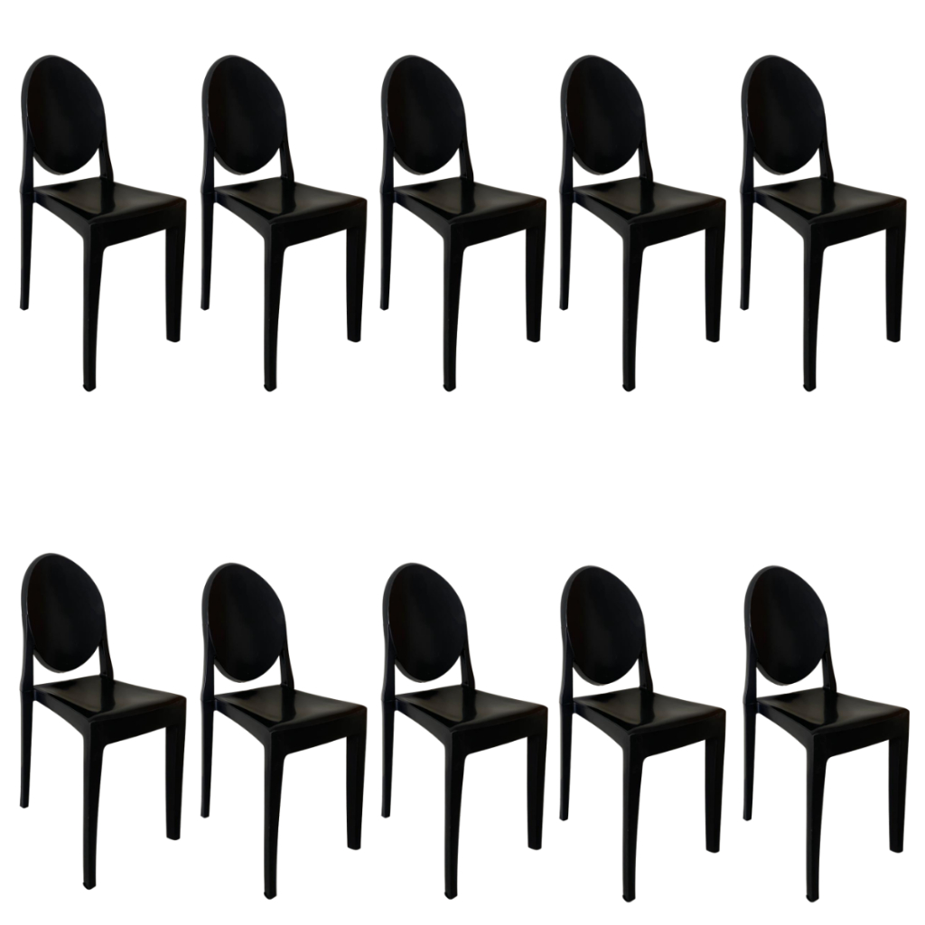 Kit 10 Cadeiras Ghost Reforçada Empilhável Jantar Area Gourmet em Oferta na Shopee