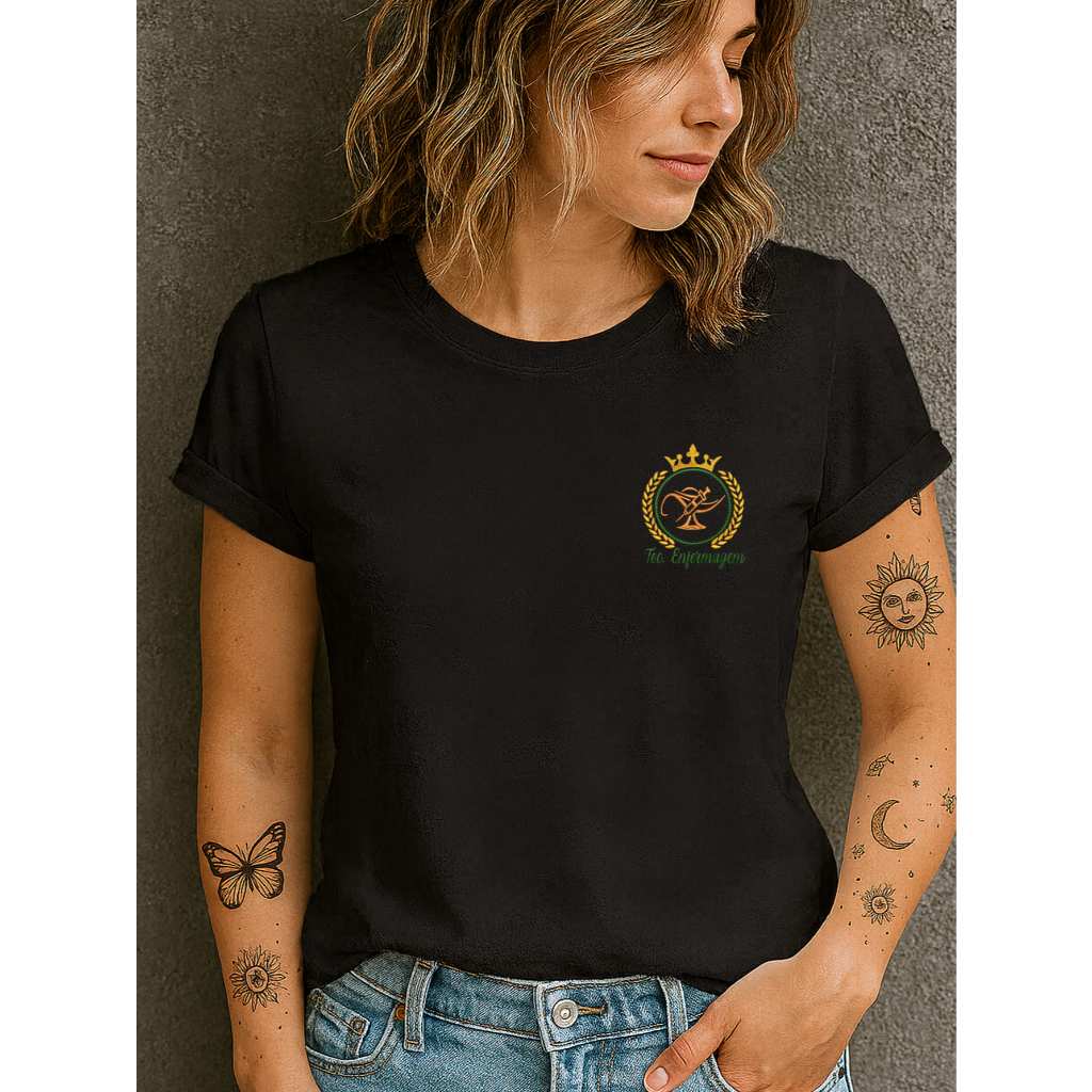 Camiseta Babylook Feminina Estampada 100% Algodão Curso Faculdade Profissão Técnico Enfermagem em Oferta na Shopee