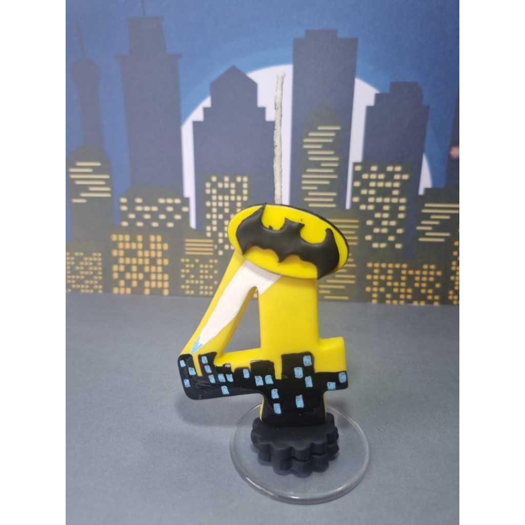 Vela Batman Em Biscuit FULL  - ENVIO IMEDIATO- Topo De Bolo