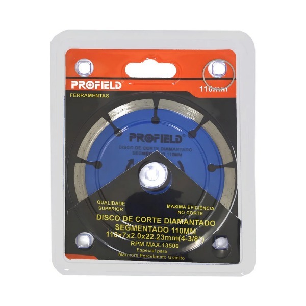 disco de corte diamantado segmentado 110mm profield