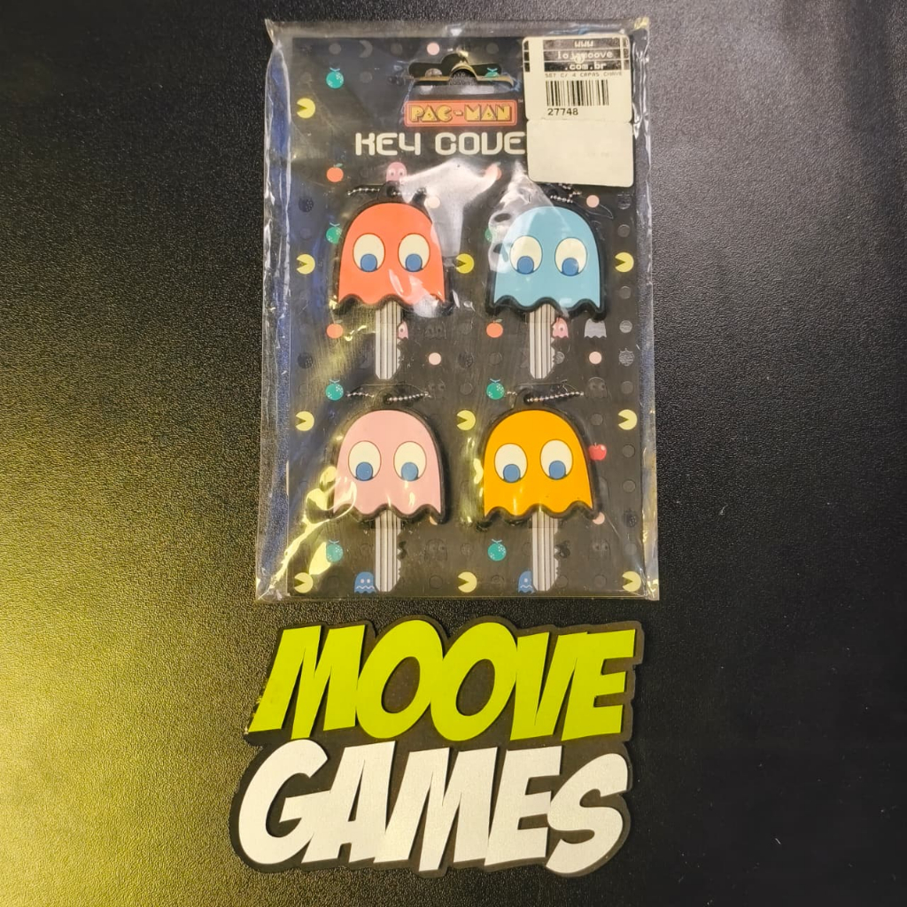 PACK COM 4 CAPAS DE CHAVE FANTASMINHAS PAC-MAN