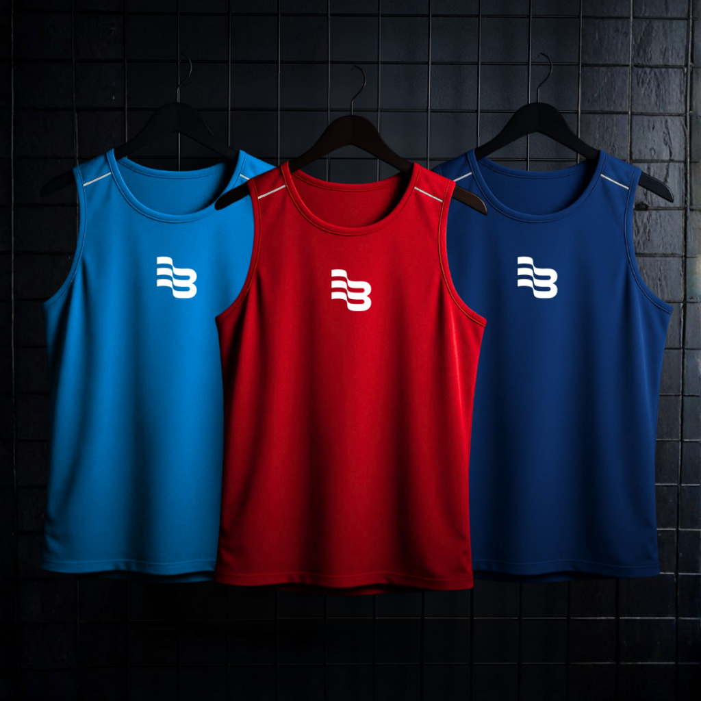 KIT 3 Regatas Masculinas DryFit Premium Esportiva Blusas Dryfit  Regata Masculina Alta Performance