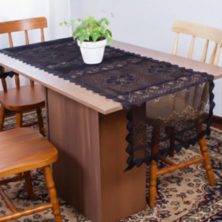 Caminho de Mesa Trilho Renda Preta 1,40 x 0,45 cm JCM em Oferta na Shopee